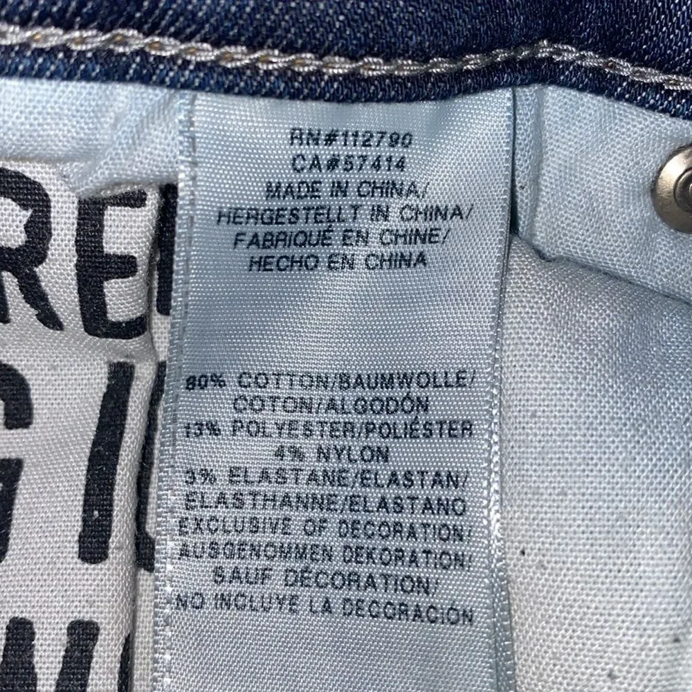 Y2K True Religion Rocco Relaxed Skinny Jeans Size 40/34
